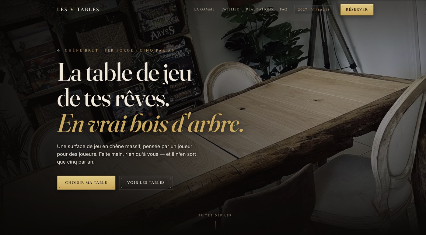 Aperçu Les Cinq Tables